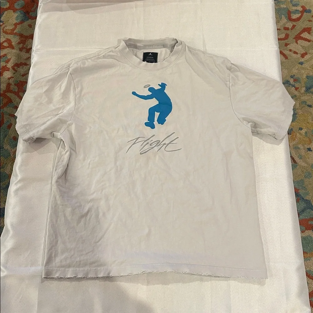 Jordan x Union‎ M J GFX Photon Dust T tee shirt men’s Large EUC